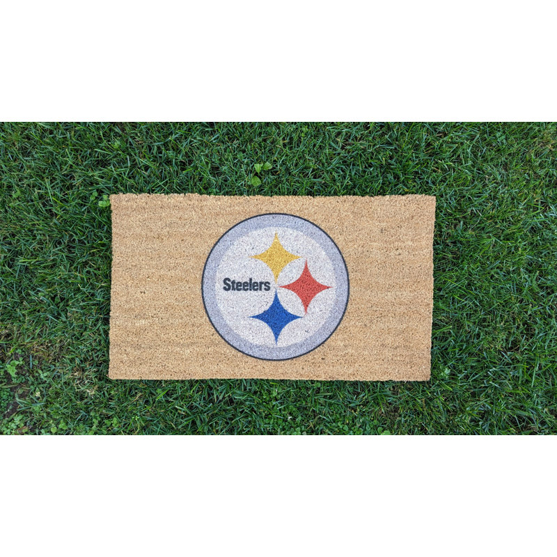Jeremias NFL Coir Team Logo Outdoor Doormat, Pittsburgh Steelers