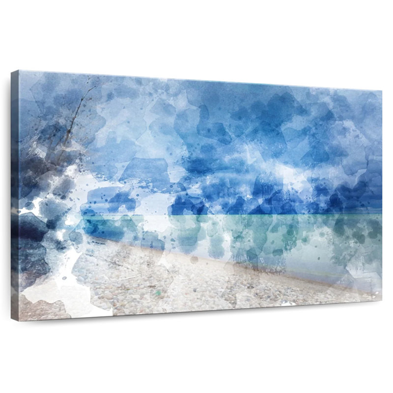 Paysage nautique nostalgique Gillard, H 20 po x l 30 po
