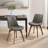Bishaan Tufted Faux Leather Upholstered Swivel Kitchen Dining Side Chairs-1041584012