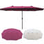 Très grand parasol de patio double 15 pi x 9 pi - coloré avec manivelle et évents pour la terrasse de jardin-130189574