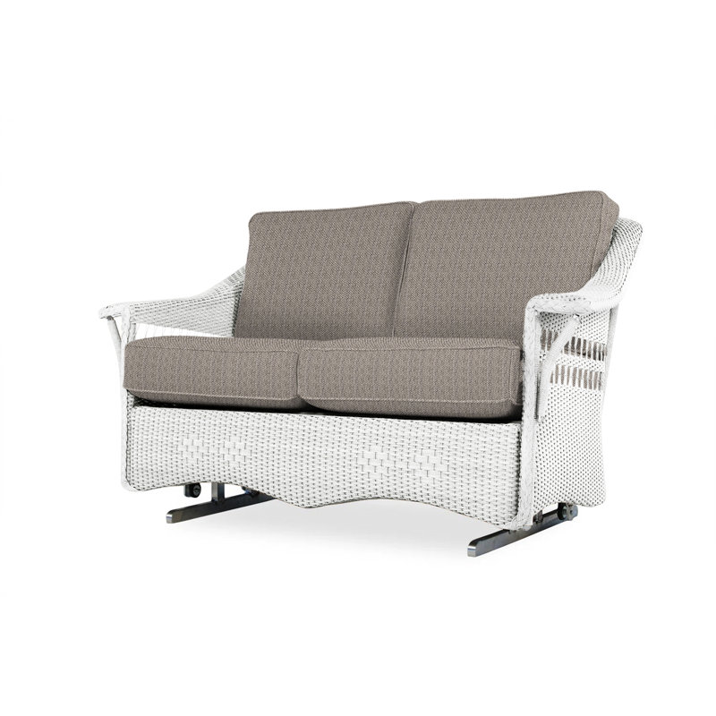 Nantucket Outdoor 2 - Seat Loveseat, White, Sailcloth Salt