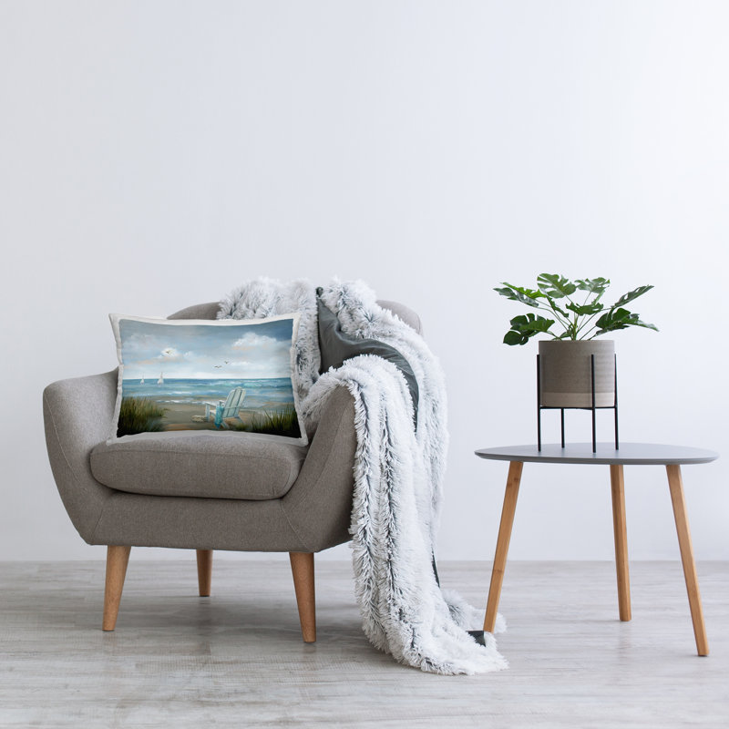 Coussin décoratif à imprimé So Soho Beach Scenery par Nan