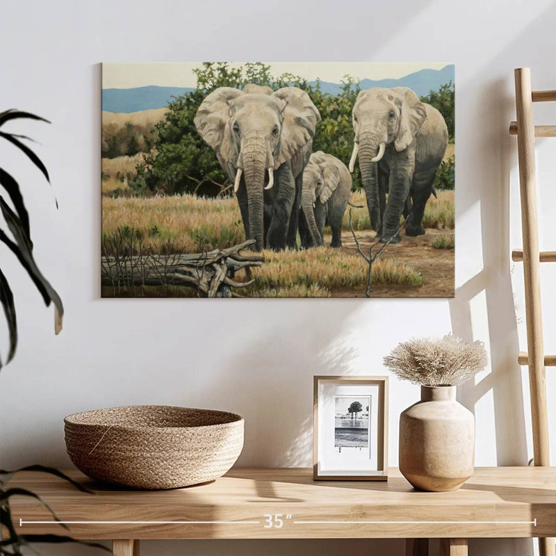 Éléphants de Brampt, H 16 po x l 24 po
