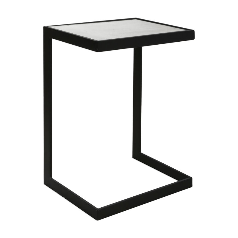 Bonaccord Mirrored Glass Top End Table