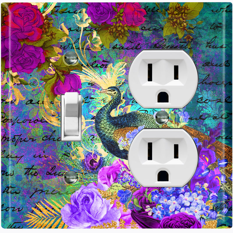 Patterned 2 - Gang Combination Plate Standard Combination Wall Plate