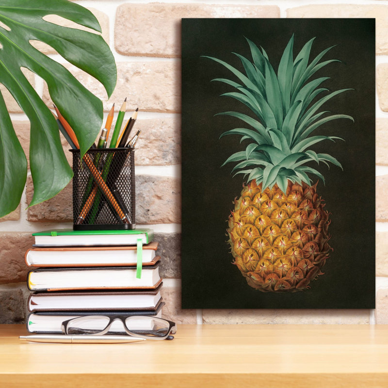  «Vintage Pineapple 2» par Wild Apple Portfolio, art mural sur toile, 12 po x 18 po, H 18 po x l 12 po