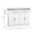 Rolling Kitchen Island with Storage, Portable Kitchen Cart with Stainless Steel Top, 2 Drawers, Spice, Knife and Towel Rack and Cabinets, White-836705566