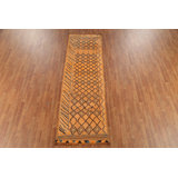 Trellis Wool Oushak Oriental Runner Rug 3