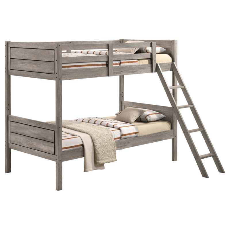 Lit superposé simple avec matelas Clemens