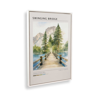 «Swinging Bridge, Yosemite», reproduction d'art sur toile