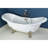 Kingston Brass Aqua Eden 72-Inch Cast Iron Oval Double Slipper Clawfoot Tub (No Faucet Drillings)-11174078