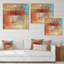 «Brown and Beige Frozen Grunge Art», reproduction d'art sur toile encadrée-791085148-791085163