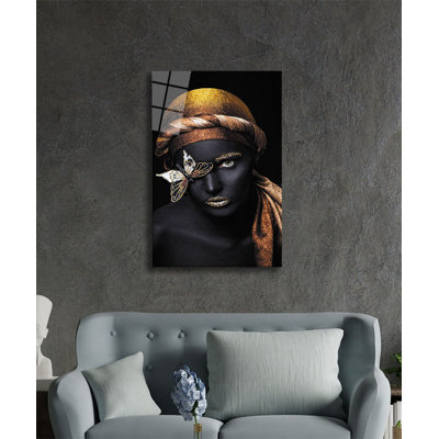 Peinture élégante en verre trempé décoratif, 27,6 po x 43,3 po | 100% verre trempé, épaisseur: 0,16 pouce | Superbe décoration intérieure pour le salon, le bureau ou la galerie | Pièce d'art unique, durable et élégante
