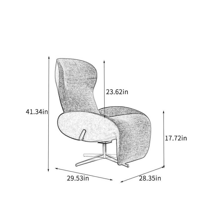 Light Luxury Rotatable Single Leisure Chair., Camel