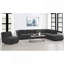 Chaise sans accoudoirs rembourrée gris foncé