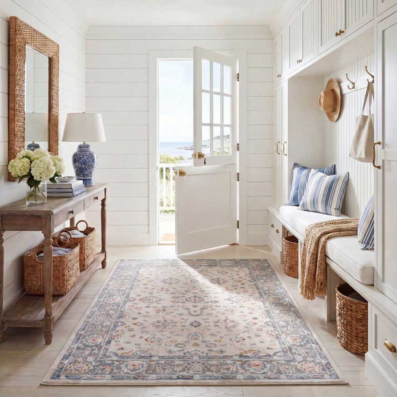Tapis beige / gris Naghibi Blair