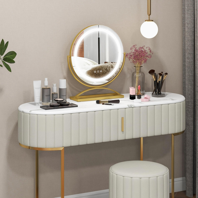 Miroir de coiffeuse Jaelene, Or