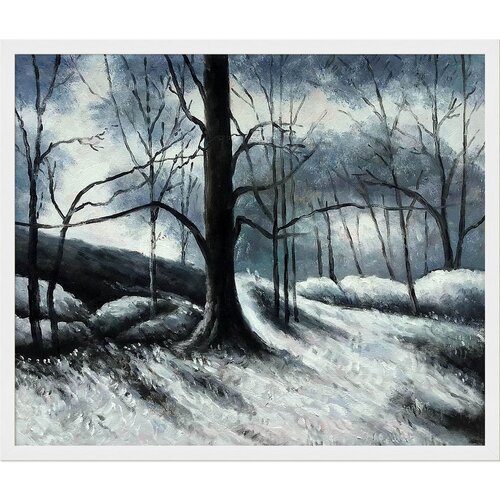 Vault W Artwork Melting Snow, Fontainebleau Framed On Canvas by Paul ...