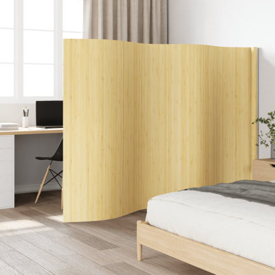 Paravent vidaXL clair naturel largeur 157,5 po hauteur 65,0 po bambou
