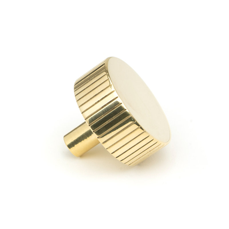 Round Knob, Polished Brass, 4 cm
