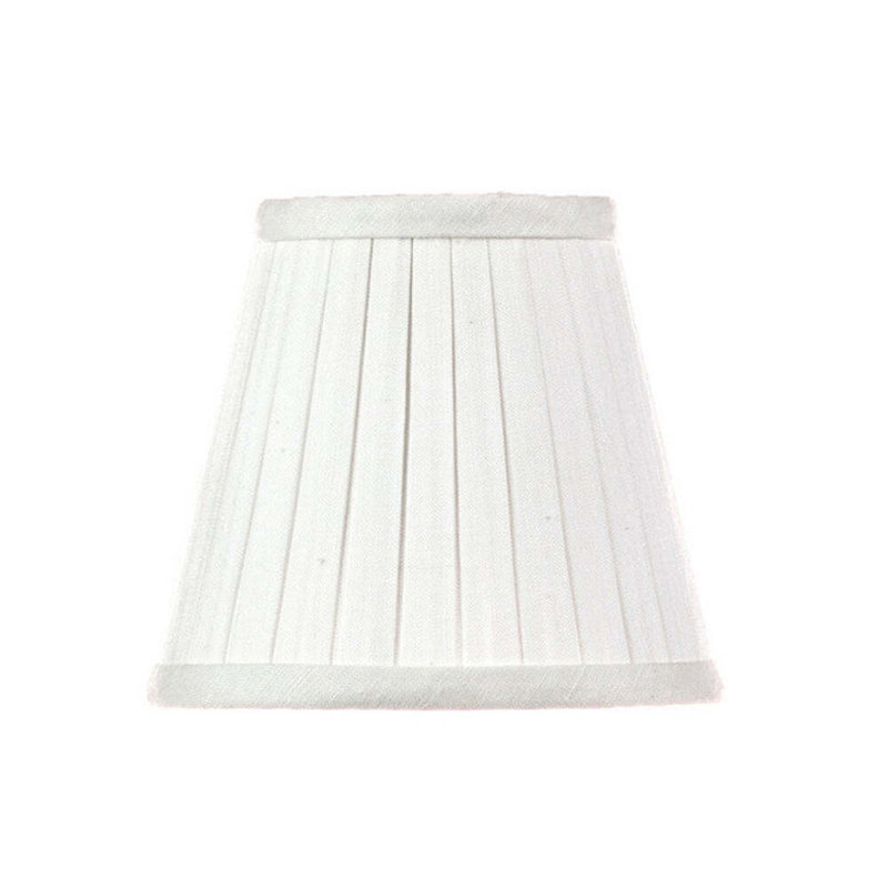 Box Pleat Silk Chandelier Shade (Clip), 4.5" H x 5" W x 5" D