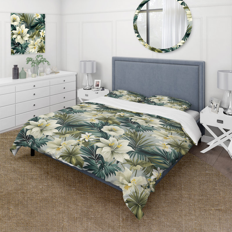 Literie Serene Jungle, Housse de couette pour très grand lit et 2 très