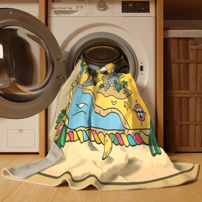East Urban Home Washable Pirates Ocean Kids Rug_Pir024
