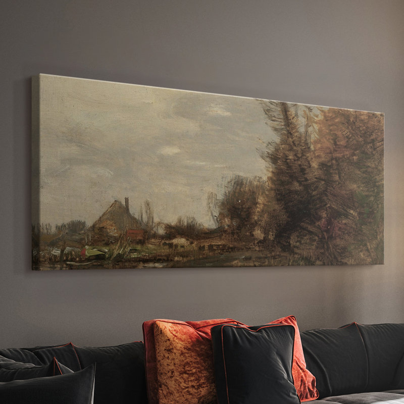 Paysage, série CCLXI, toile tendue avec châssis, prête à être accrochée, H 12 po x l 30 po