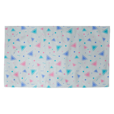 Tapis gris rétro/bleu/rose 90 Avicia