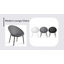 Chaises d'appoint intérieures et extérieures en plastique Mid-Century Modern-1596932337