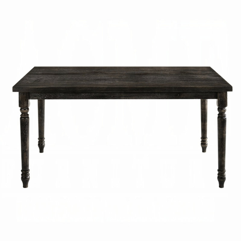 Table de salle à manger rectangulaire patinée avec beaucoup d'espace pour 6 personnes, construction 6 robuste et stable