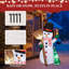 Balai gonflable de Noël en forme de bonhomme de neige illuminé 6,2 pi, 3 lumières à DEL intégrées, polyester résistant aux intempéries, avec 4 piquets et 2 cordes de sécurité pour la cour / jardin / intérieur