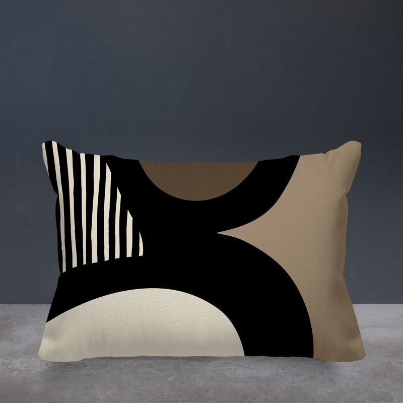 Lara Reversible Throw Pillow, Beige, 14"H x 20"W