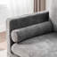 Canapé 82,68 po 2 places en chenille extra large avec accoudoirs et coussins de dossier pour le salon et la chambre à coucher, gris