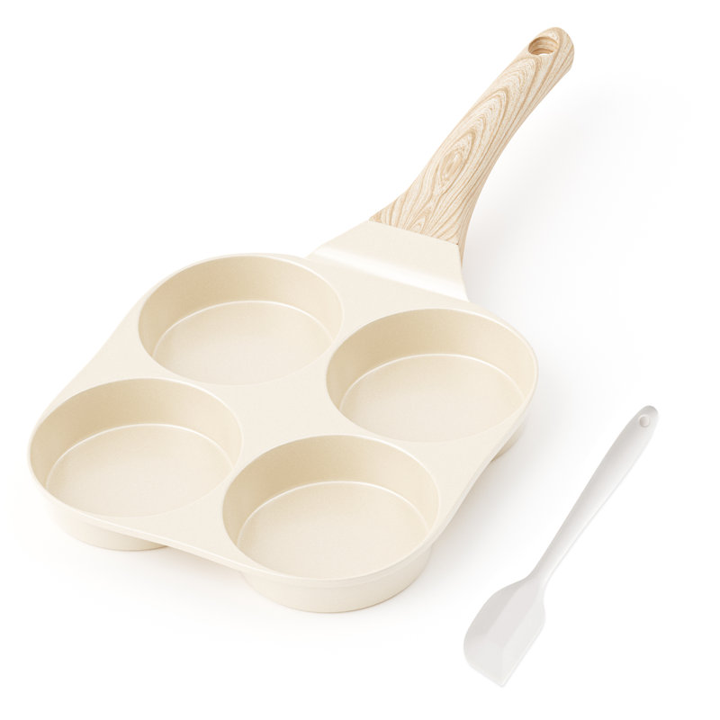 Caannasweis Ceramic 4 Cup Egg Pan, Yellow