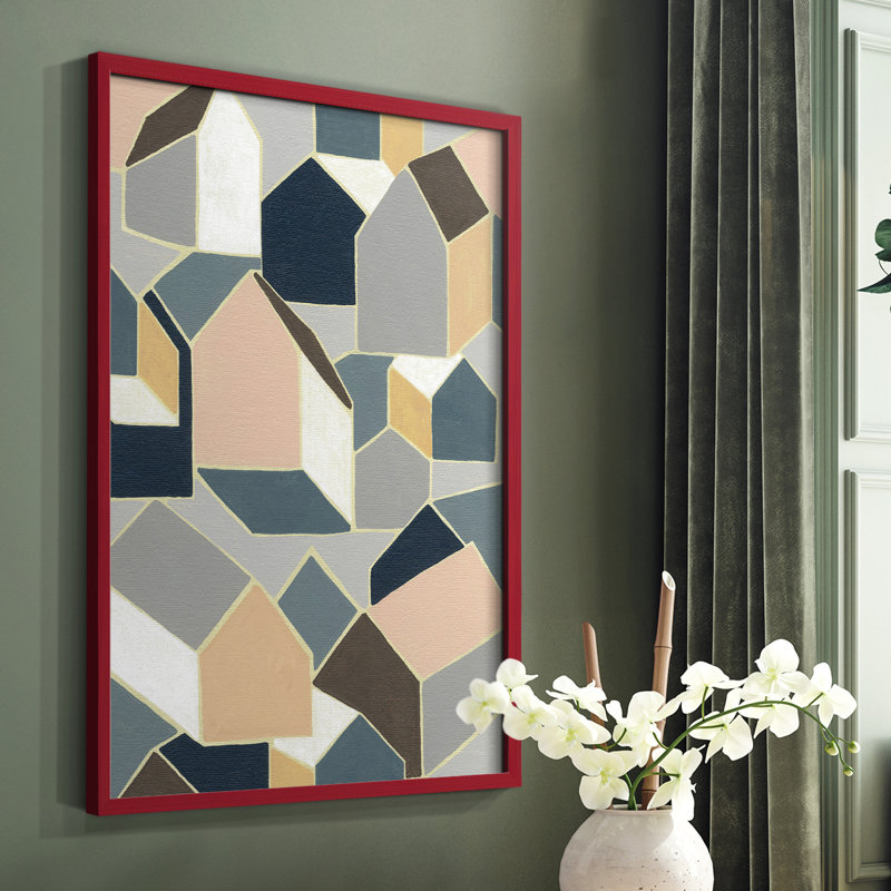 «Dream House II», reproduction encadrée - bois massif, Cadre simple rouge, H 10 po x l 8 po