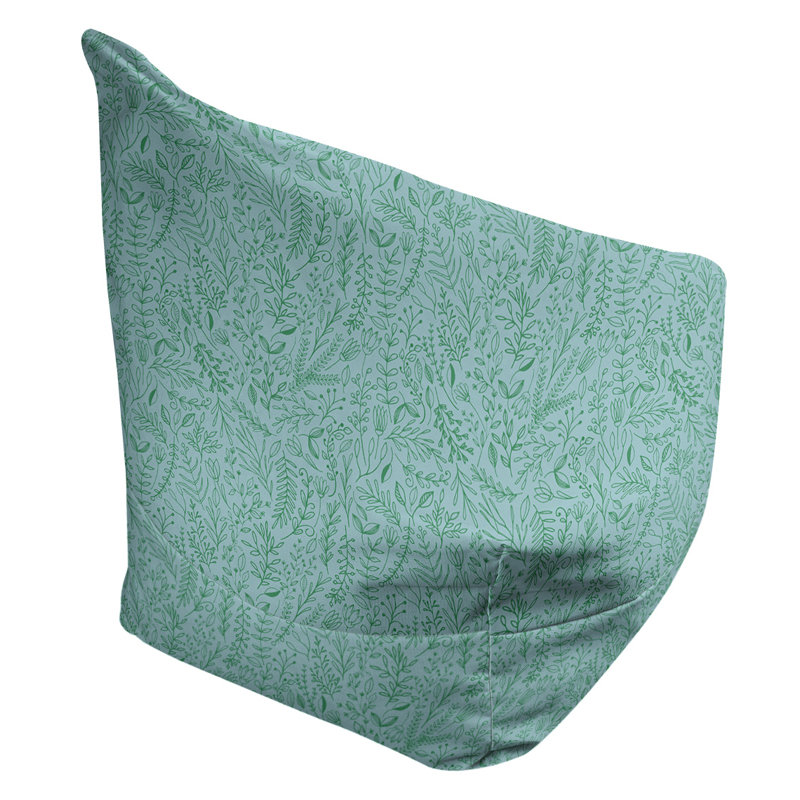Petite chaise à sacs à billes & Leffel, H 120 po x L 31 po x P 60 po, Bleu / vert, Rembourrage poly