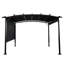 Pergola extérieure 12 x 9 pi avec structure en acier - Toit rétractable pour espaces de détente et d'ombre - Idéale pour les jardins et les cours arrière