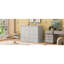 Lit escamotable double avec grands tiroirs, blanc