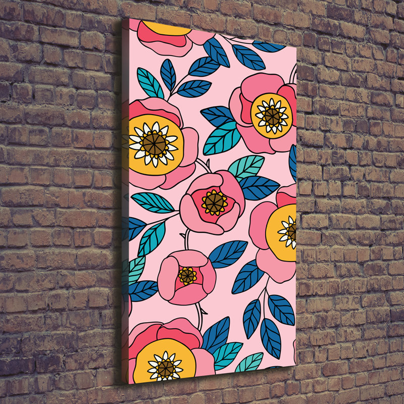 Colourful Flowers - Wrapped Canvas Art Prints