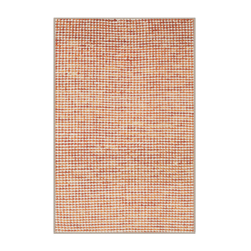 Tapis contemporain brun / rouge, Rectangle 8 pi x 10 pi