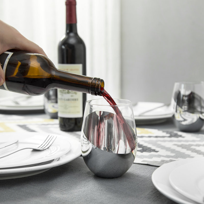 6 Piece 532ml Stemless Wine Glass Set