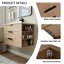 Ensemble de meuble-lavabo mural simple 30 po Slana