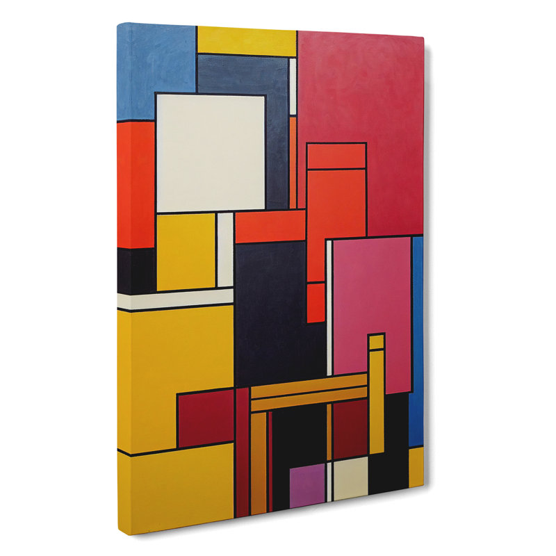 Bauhaus Abstract Art No.2 - Wrapped Canvas, 50cm H x 35cm W x 3cm D