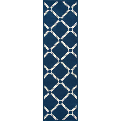 Tapis bleu marine / ivoire Yepez