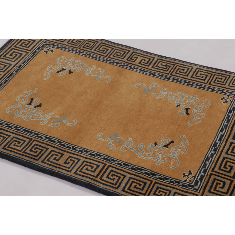Art Deco One-of-a-Kind 2'8X3'10 Hand Knotted Area Rug