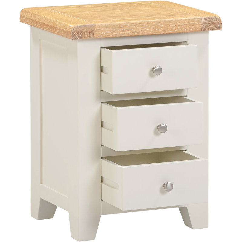 Windsor 47cm W Bedside Table, Ivory
