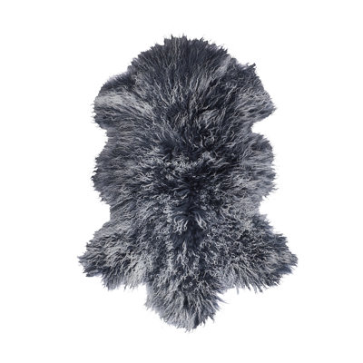 Twitty Sheepskin Area Rug in Gray