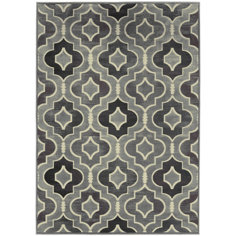 Westbrooks Geometric Viscose Area Rug, Rectangle 99 x 170 cm