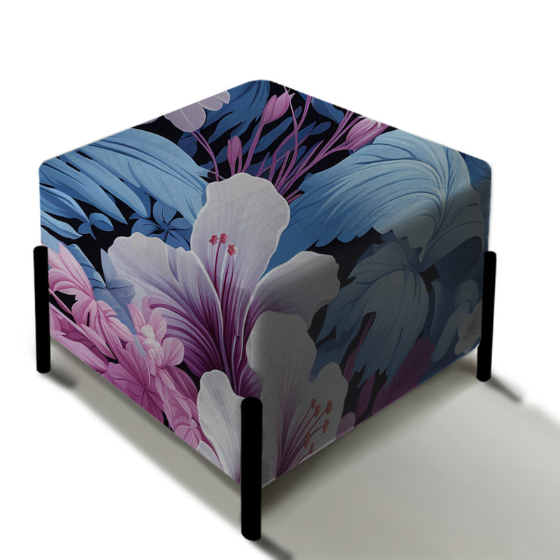 Tranquil Dreamscape, motif tropical - repose-pieds carré tropical